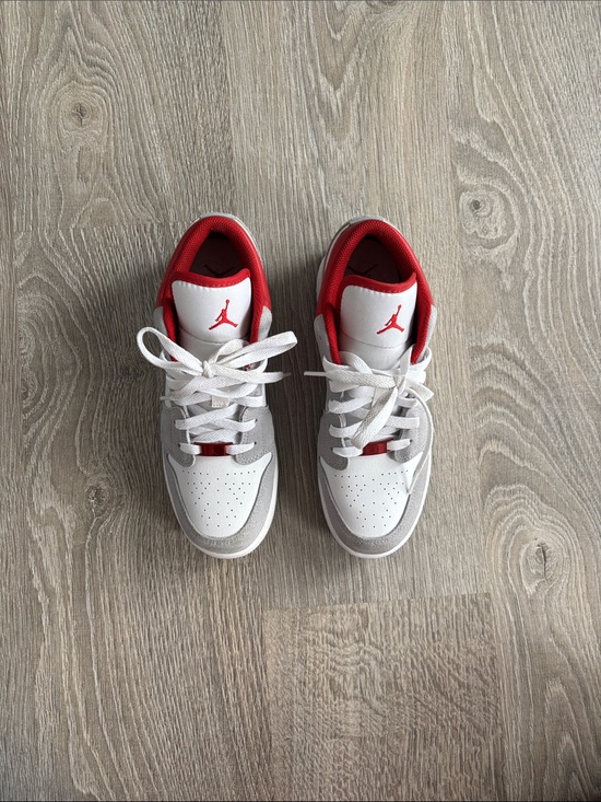 Jordan Shoes - Nike Air Jordan 1 Low SE in the "Light Smoke Grey Gym Red"